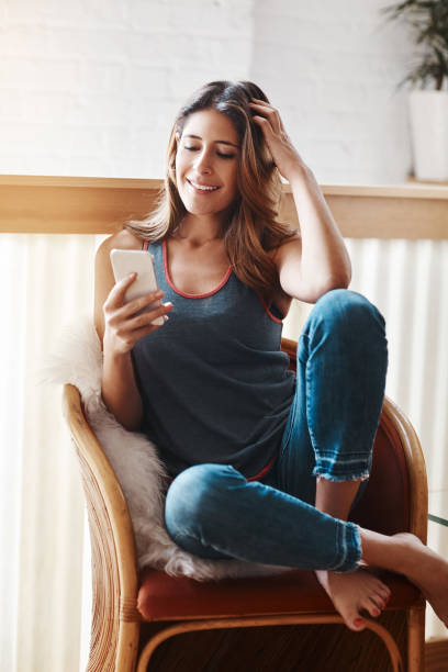 istock Enjoying some alone time with her social media 932104154