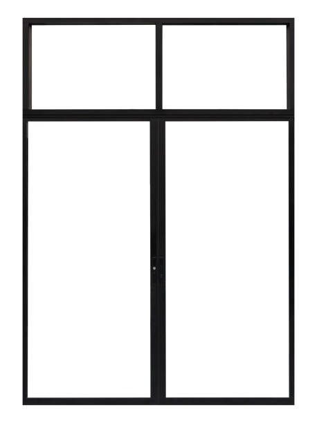 istock Large Clear Isolated Glass Window Door 932111390