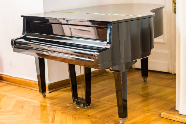 istock Black grand piano in the hall 932112052