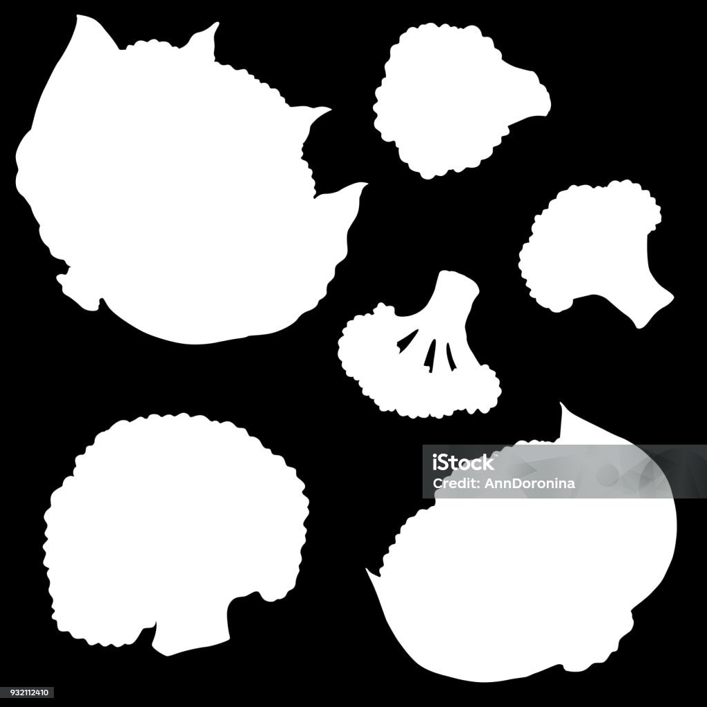 Cauliflower, vegetable, vector Bed - Furniture stock vector