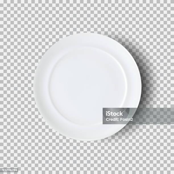 투명 한 배경에서 고립 된 화이트 플레이트 접시에 대한 스톡 벡터 아트 및 기타 이미지 - 접시, 흰색, 빈 접시