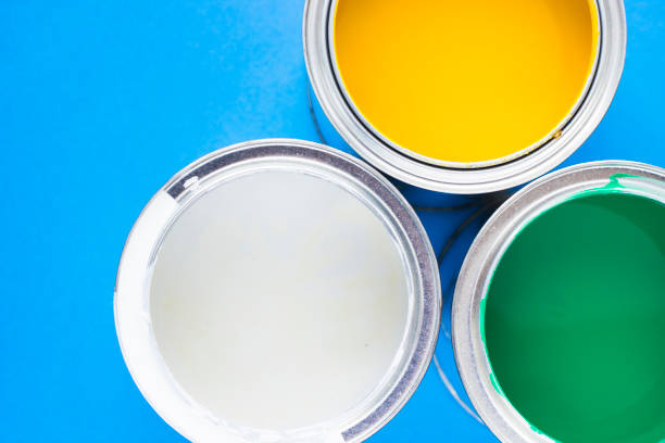 istock House renovation concept, paint cans and brushes 932121766
