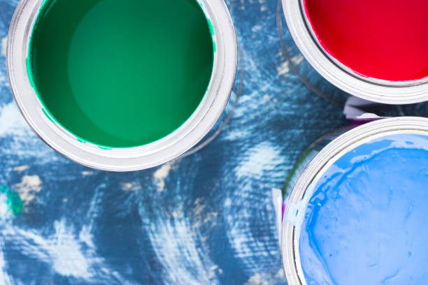 istock House renovation concept, paint cans and brushes 932124584