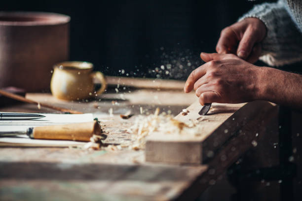 Shaping wood Shaping wood carpenter stock pictures, royalty-free photos & images