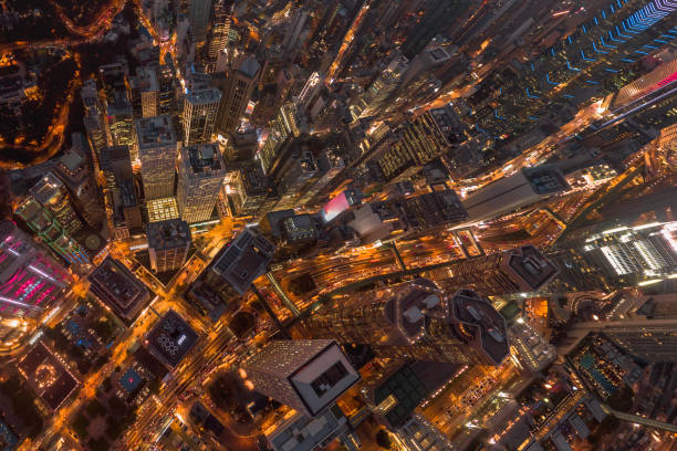 istock Aerial view Hong Kong Night 932133948