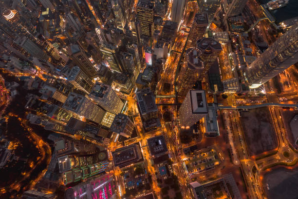 istock Aerial view Hong Kong Night 932133954
