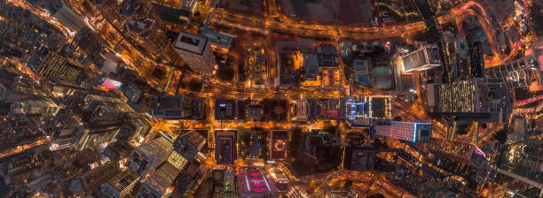 istock Aerial view Hong Kong Night 932133962