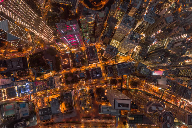istock Aerial view Hong Kong Night 932133968