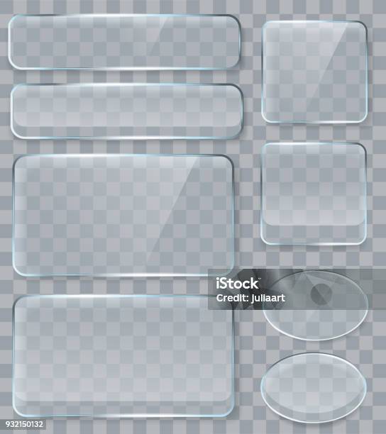 Simple Glass Vector Vector Transparent Glass Design Elements For Game And Web Glass Surface ...