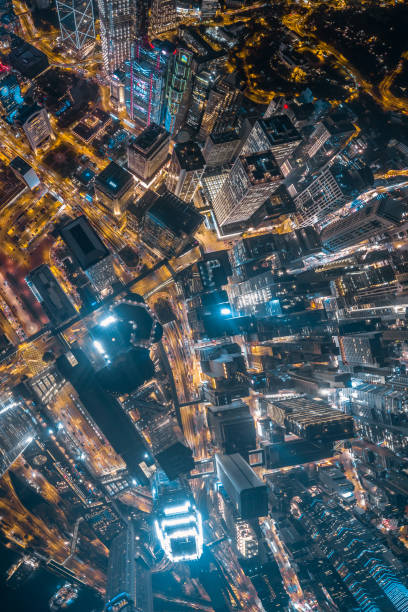istock Aerial view Hong Kong Night 932157514