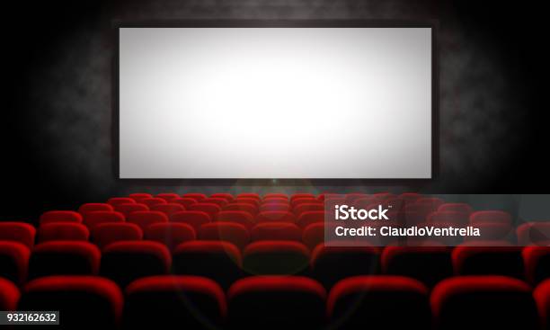 Empty Movie Theater Stock Photo - Download Image Now - Movie Theater, Movie, Film Industry