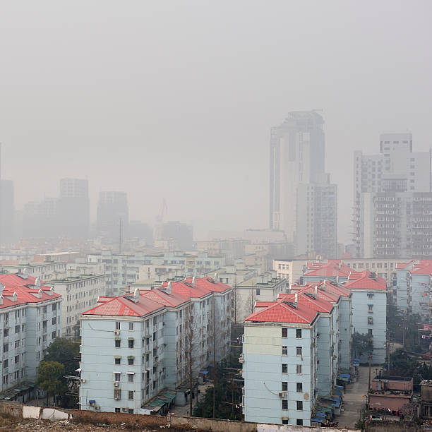 istock Air pollution over the town of Shanghai 93216475