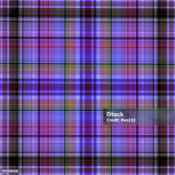 Multicolour Checked Pattern Multicolored Checkered Fabric Pattern In Blue Tones Stock Illustration ...