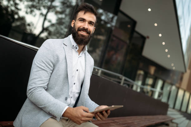 istock Handsome businessman portrait outdoor 932185332