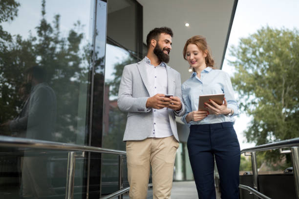istock Business colleagues on city streets 932186376