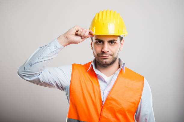istock Portrait of attractive architect screaming out loud 932186666