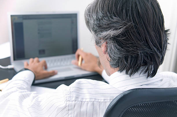 istock Businessman working on his laptop 93219547