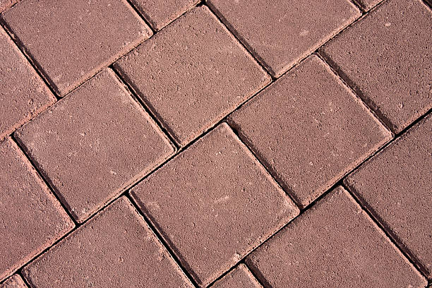 Red Pavement Background stock photo