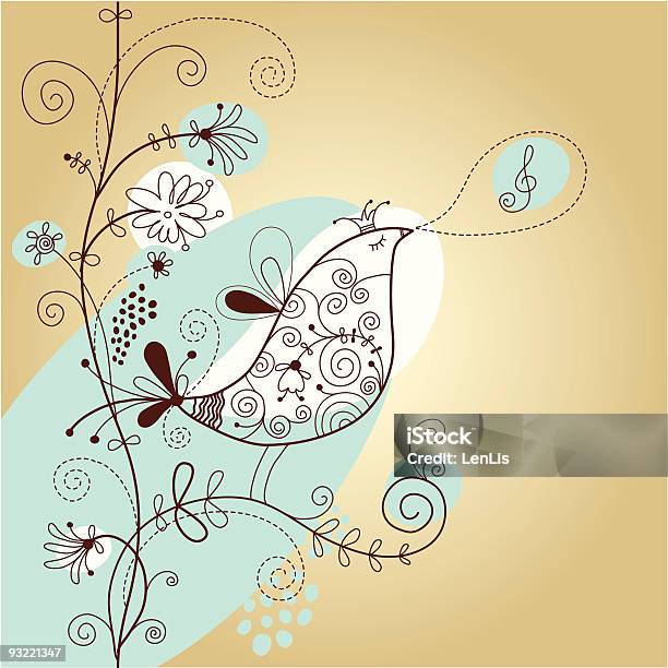 Songbird Stock Illustration - Download Image Now - Song Sparrow, Bird, Celebration