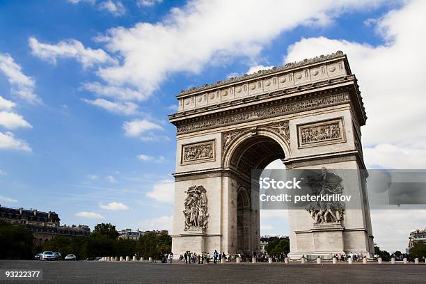 Arch Of Triumph Day Time Stock Photo - Download Image Now - Charles de Gaulle, Arc de Triomphe - Paris, Arch - Architectural Feature