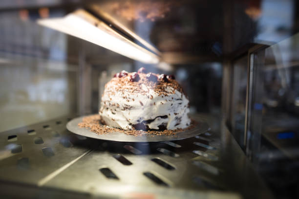 the delicious birthday cake in the bar
