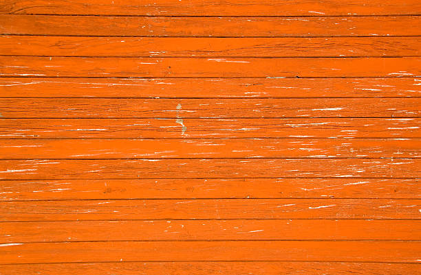 decorticated textura de madera - orange wall fotografías e imágenes de stock