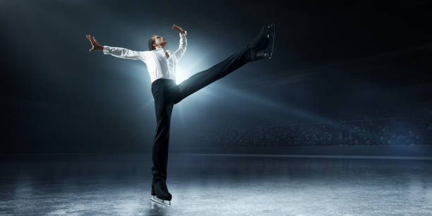 istock Figure skating. Male Ice skater 932241588