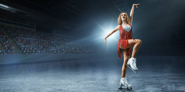 istock Figure skating. Female Ice skater 932241682