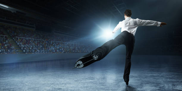 istock Figure skating. Male Ice skater 932241704