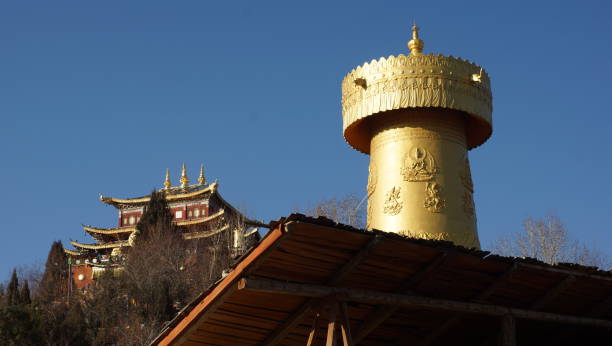 istock china buddha temple with big golden prayer wheel 932243042