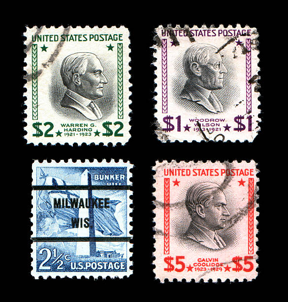 istock Canceled Postage Stamps USA 93224395
