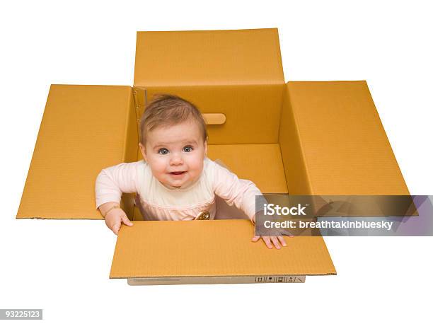 Baby In A Box Stock Photo - Download Image Now - Baby - Human Age, Baby Girls, Beautiful People