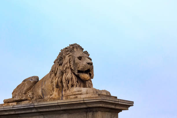 istock lion statue at the Chain bridge, Budapest, Hungary 932267912