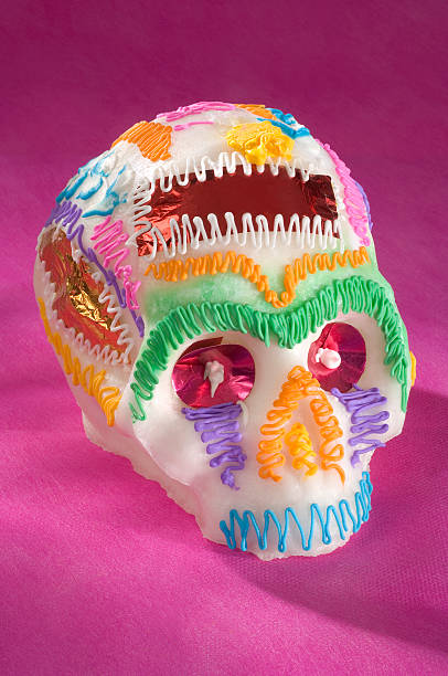 Mexican Sugar Skull or “Calaverita” stock photo