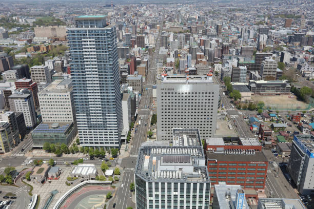 istock the Aerial view in  SAPPORO, HOKKAIDO jp 932271068