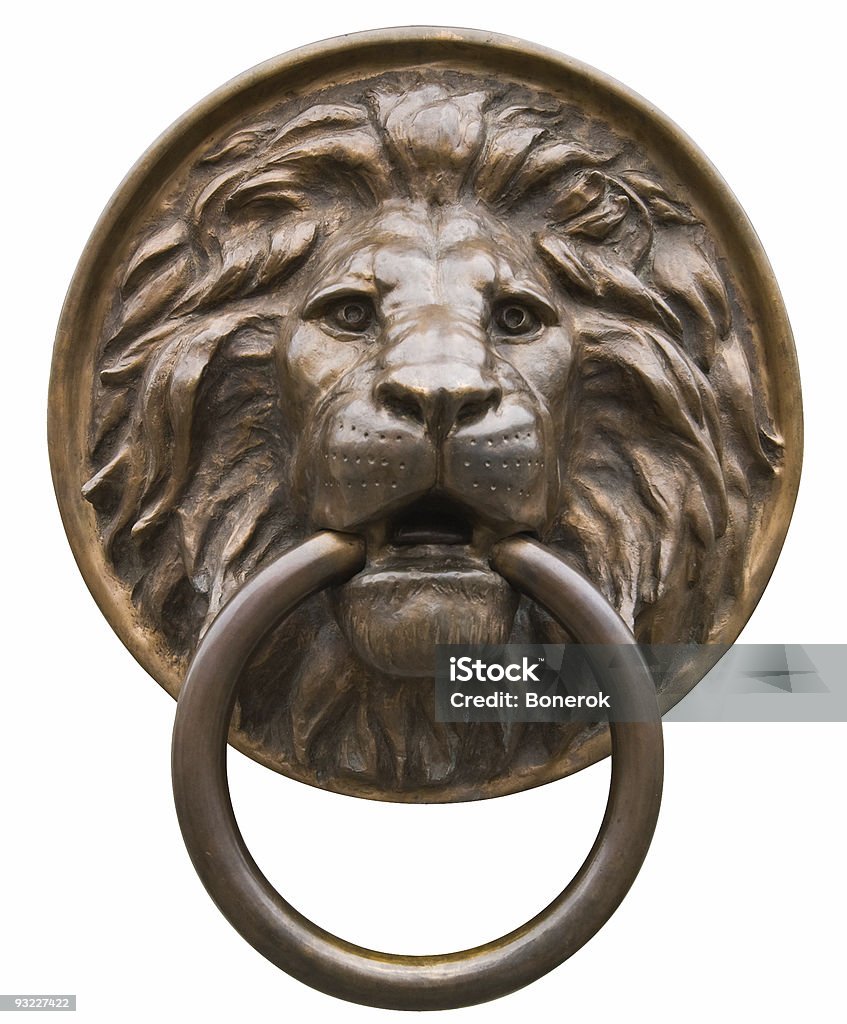 Lion  Door Knocker Stock Photo