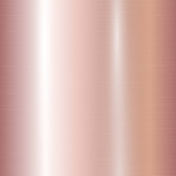 Gradient of rose gold Metallic gradient with a pink gold texture with stripes and bright highlights. Vector illustration bronze plaque texture stock illustrations