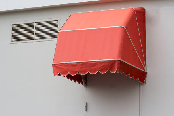istock orange awning over steel door 932275630