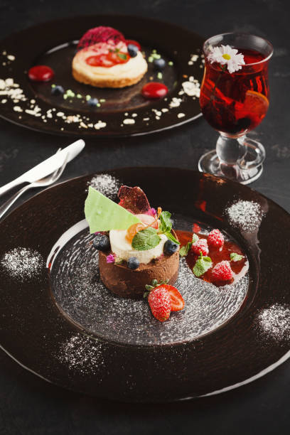 istock Exclusive mousse dessert served at restaurant 932275996