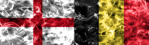 istock England vs Belgium smoke flag 932289294
