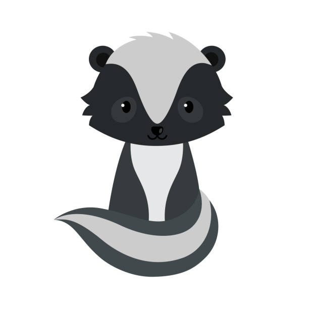 Adorable Cartoon Sitting Skunk Stock Illustration - Download Image Now -  Skunk, Drawing - Art Product, Icon - iStock