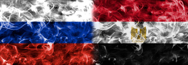 istock Russia vs Egypt smoke flag 932298194