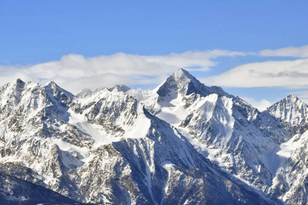 istock Snowy mountains in winter 932299522
