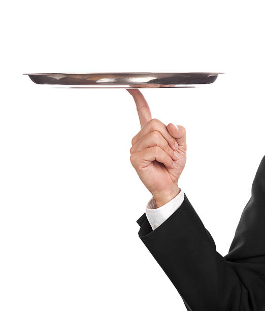 istock Person in business attire balancing electronics 93229960