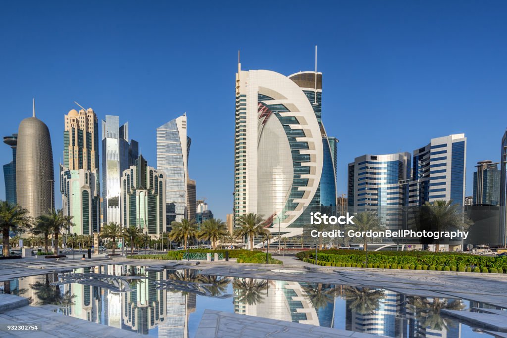 West Bay in Doha West Bay on the Corniche in Doha Qatar Doha Stock Photo