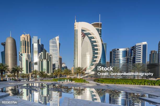 West Bay In Doha Stock Photo - Download Image Now - Doha, Apartment, Capital Cities