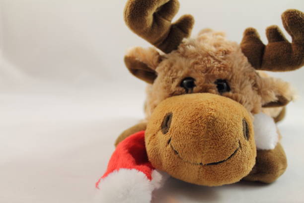 Christmas Reindeer Plush Toy Motif Symbol Stock Photo - Download Image Now  - Reindeer, Stuffed, Toy - iStock