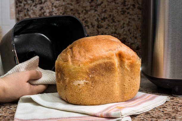 istock Homemade bread baked in a bread maker 932306482