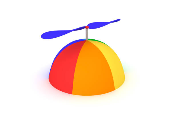 다채로운 프로 펠 러 모자의 3d 그림 - propeller beanie 뉴스 사진 이미지