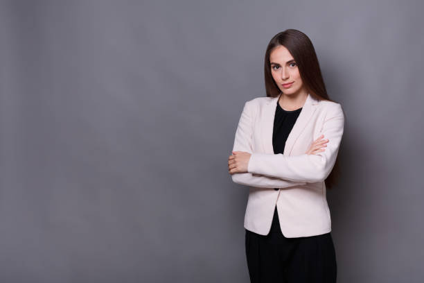 istock Confident young caucasian businesswoman 932311328